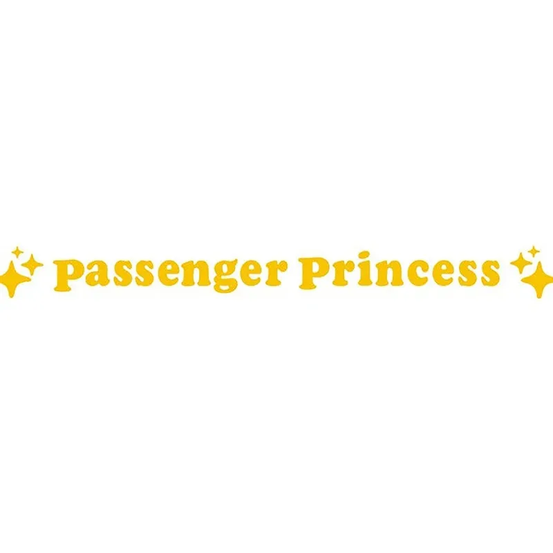 Passenger princess decorative car sticker in reflective colours, 12.5cm size