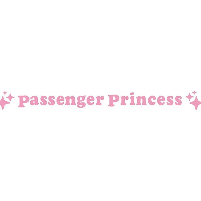 Passenger princess decorative car sticker in reflective colours, 12.5cm size