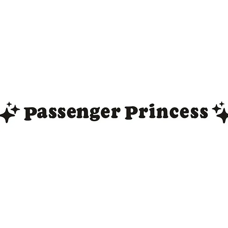 Passenger princess decorative car sticker in reflective colours, 12.5cm size