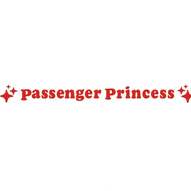 Passenger princess decorative car sticker in reflective colours, 12.5cm size