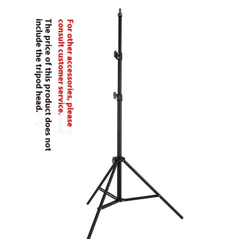 Frosted finish carbon steel tripod light stand with mobile phone holder mounted