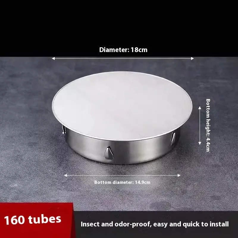 Stainless steel deodorant floor drain cover with chrome finish