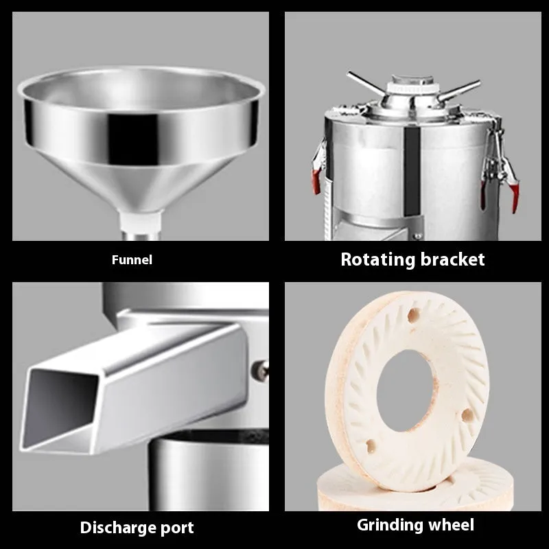 Electric sesame paste grinding machine with stainless steel and aluminium construction
