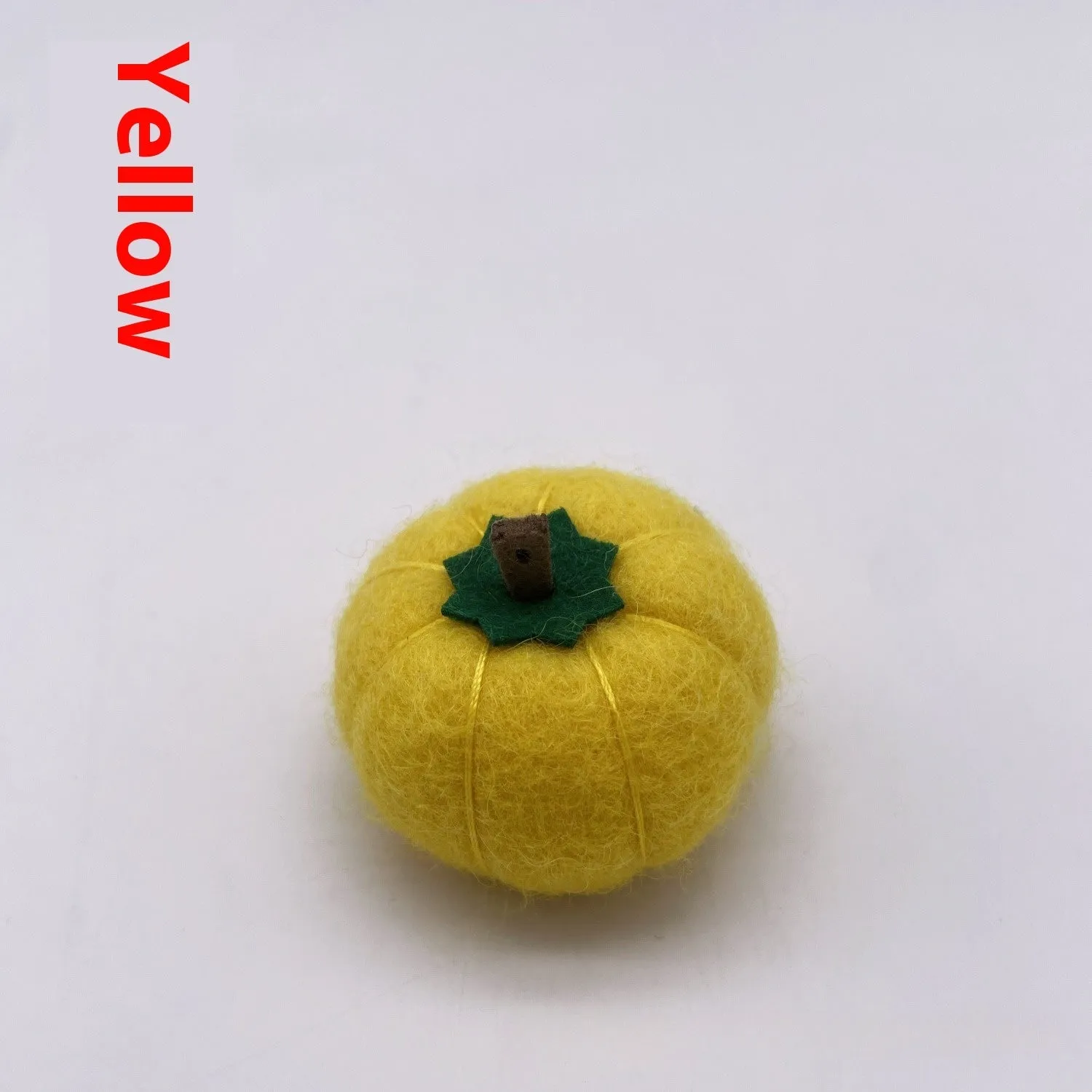 Wool felt pumpkin poke ornaments for doll decoration in seasonal colours