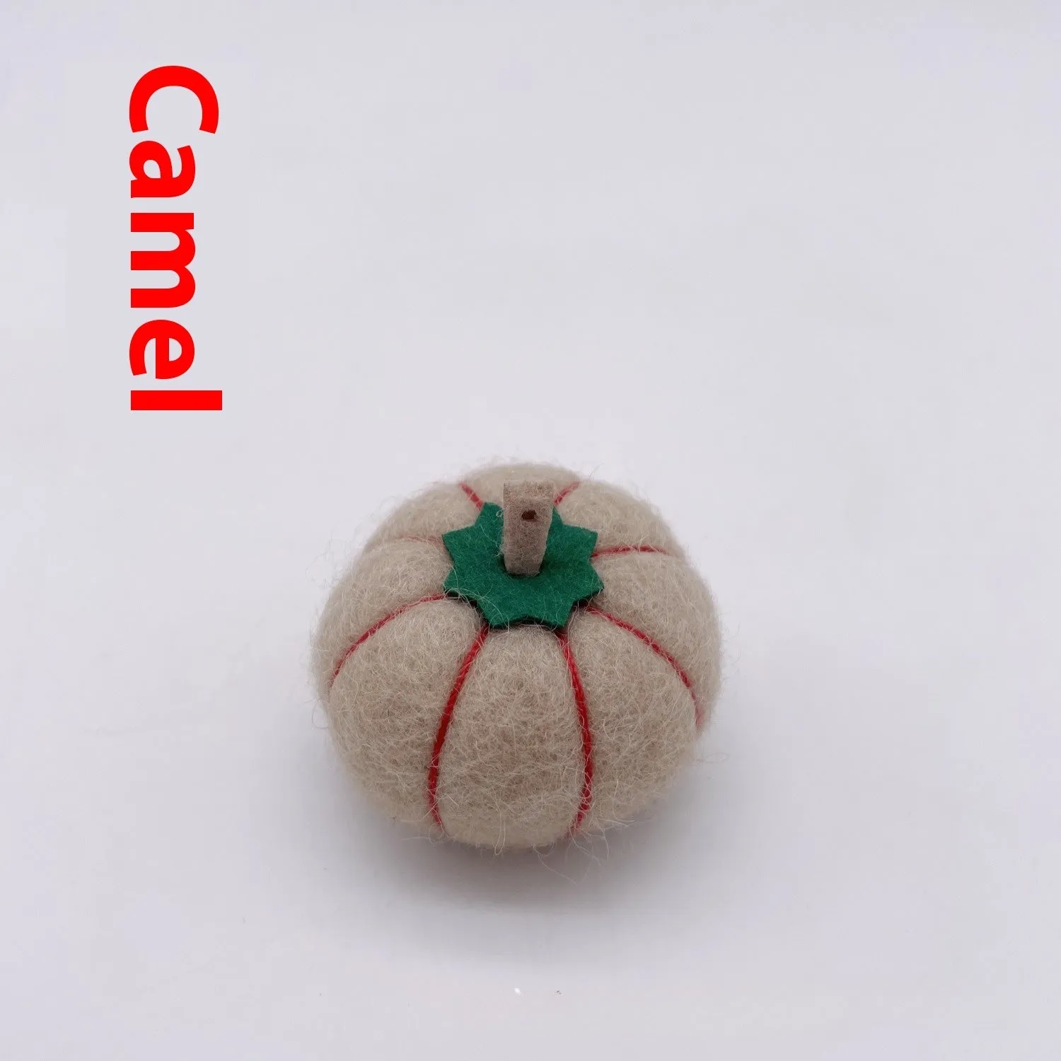 Wool felt pumpkin poke ornaments for doll decoration in seasonal colours