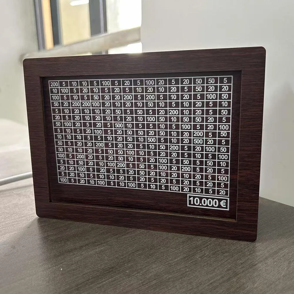 Wooden digital coin bank with retro design and modern simplicity styling