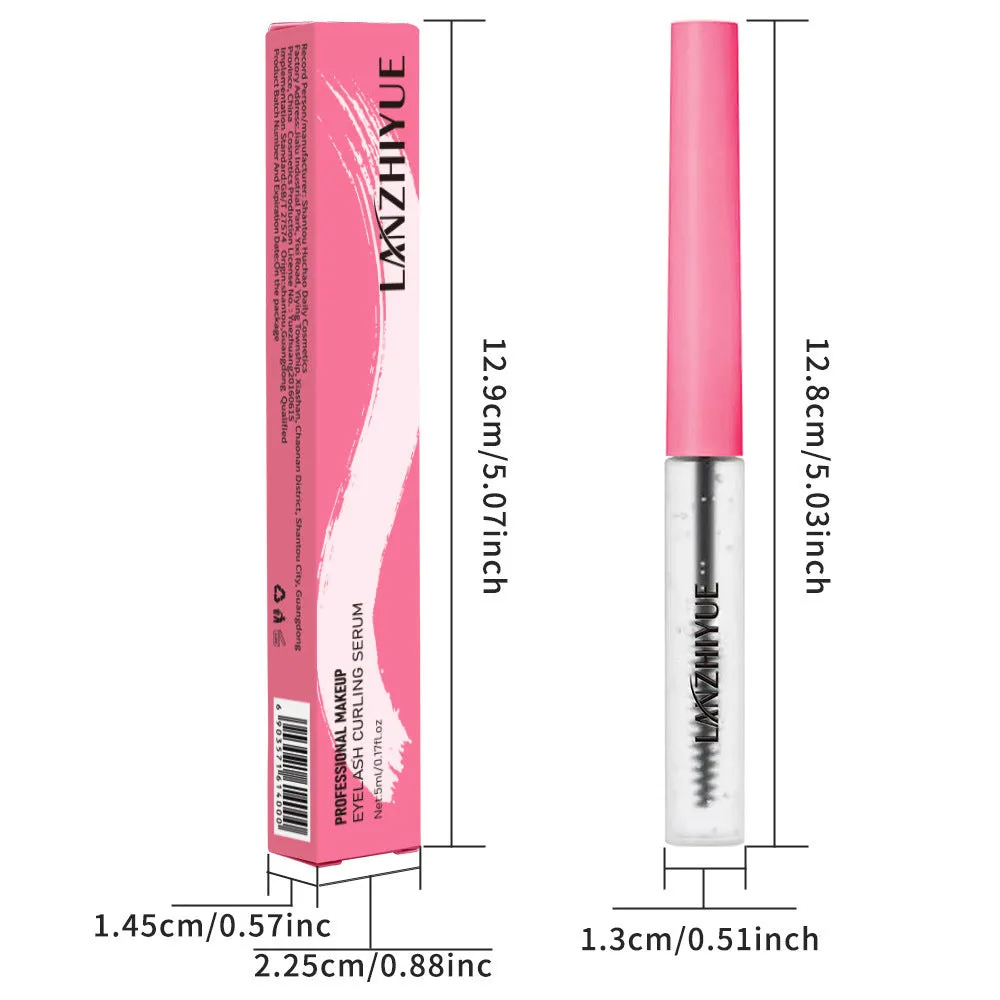 White eyelash growth liquid with applicator brush for lash thickening