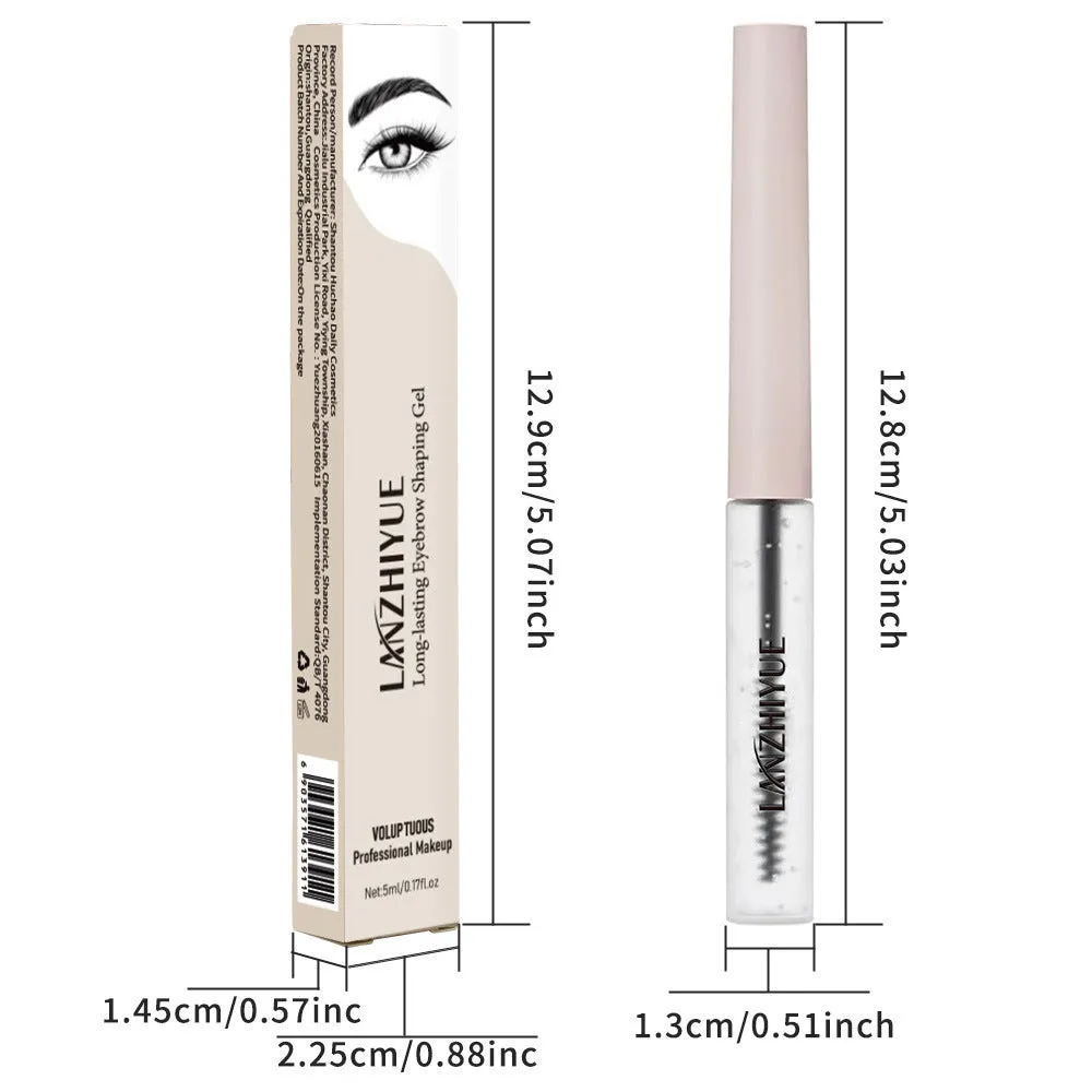 White eyelash growth liquid with applicator brush for lash thickening