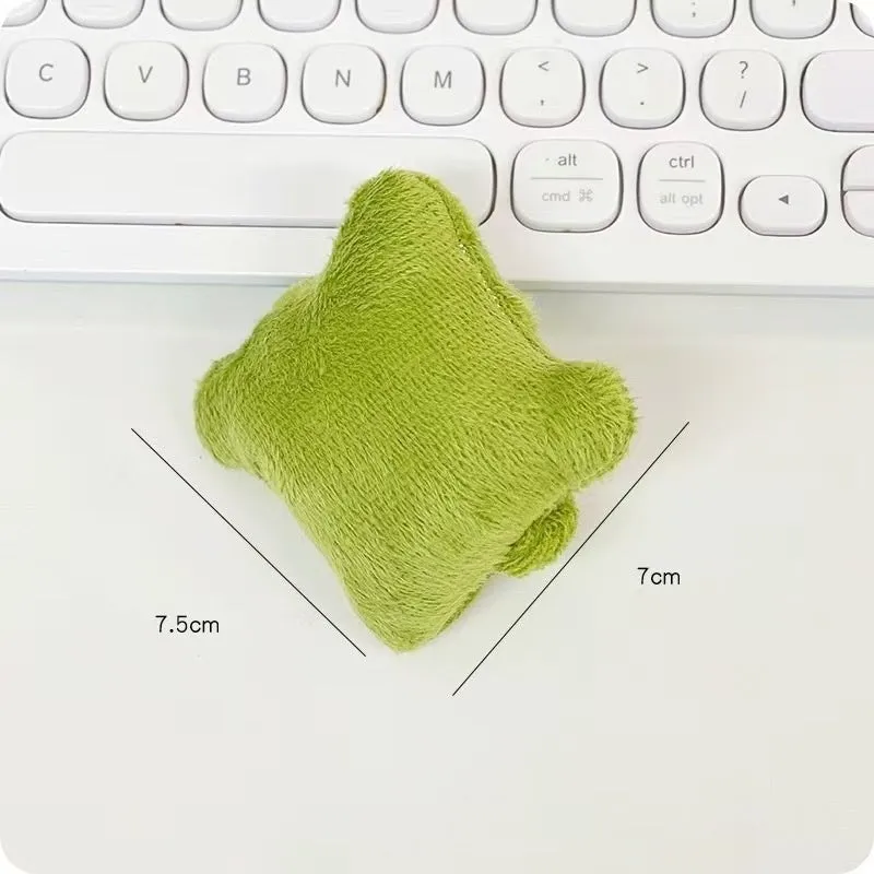 Plush fabric wrist protector mouse pad in blue colour for keyboard typing support