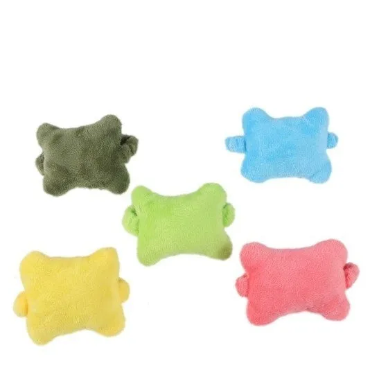 Plush fabric wrist protector mouse pad in blue colour for keyboard typing support