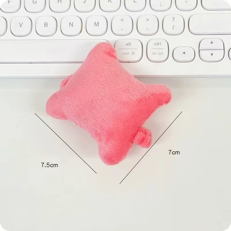 Plush fabric wrist protector mouse pad in blue colour for keyboard typing support