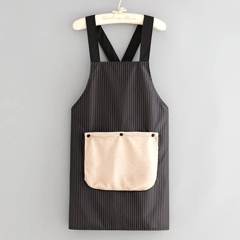 Waterproof polyester kitchen apron in multiple colour options for cooking and cleaning protection