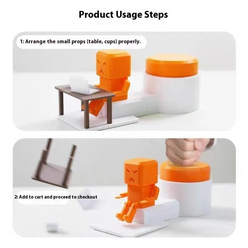 Orange plastic vent decompression artefact, a table turning fidget toy measuring 16x6x7 cm.