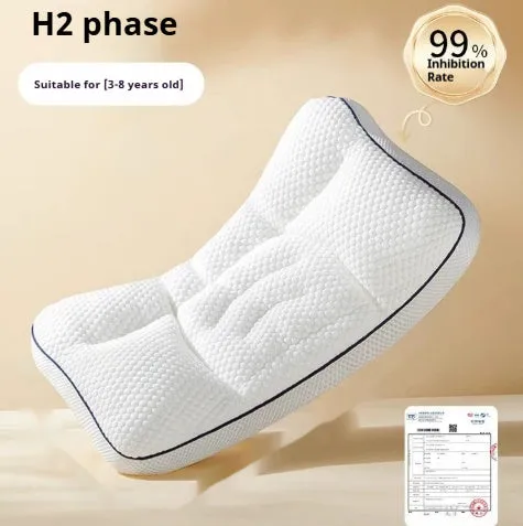 Children's cold warm double-sided antibacterial partition neck pillow with silk floss filling