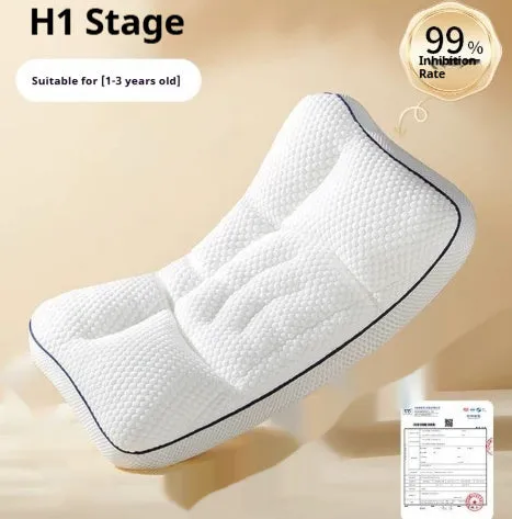 Children's cold warm double-sided antibacterial partition neck pillow with silk floss filling