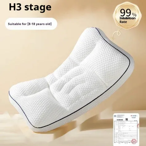 Children's cold warm double-sided antibacterial partition neck pillow with silk floss filling