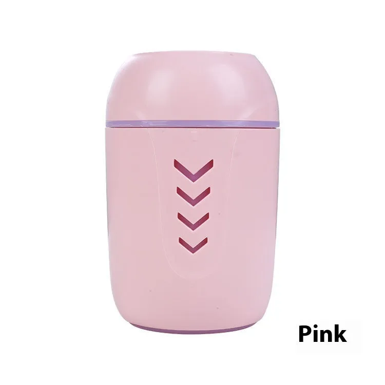 Round portable air purifier in blue colour for vehicle, desktop, or office use with USB and battery power options