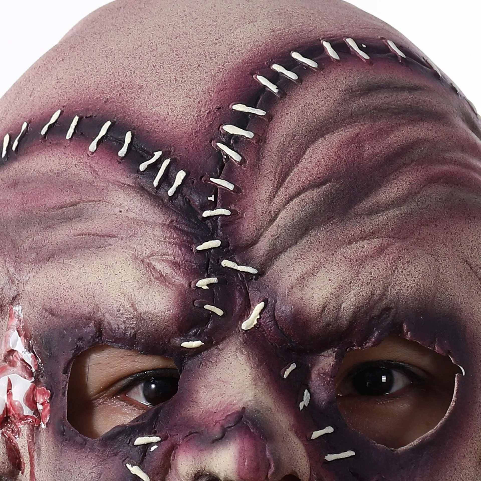 Plastic three-sided grimace horror mask for Halloween and cosplay events