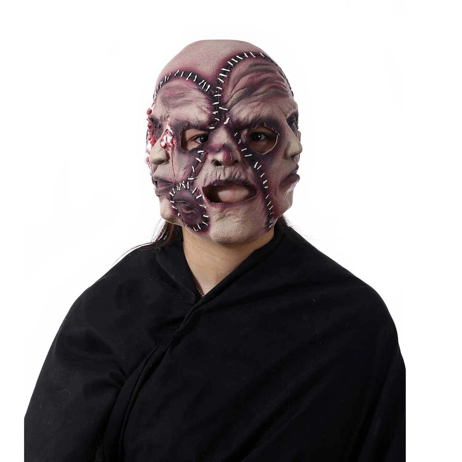 Plastic three-sided grimace horror mask for Halloween and cosplay events