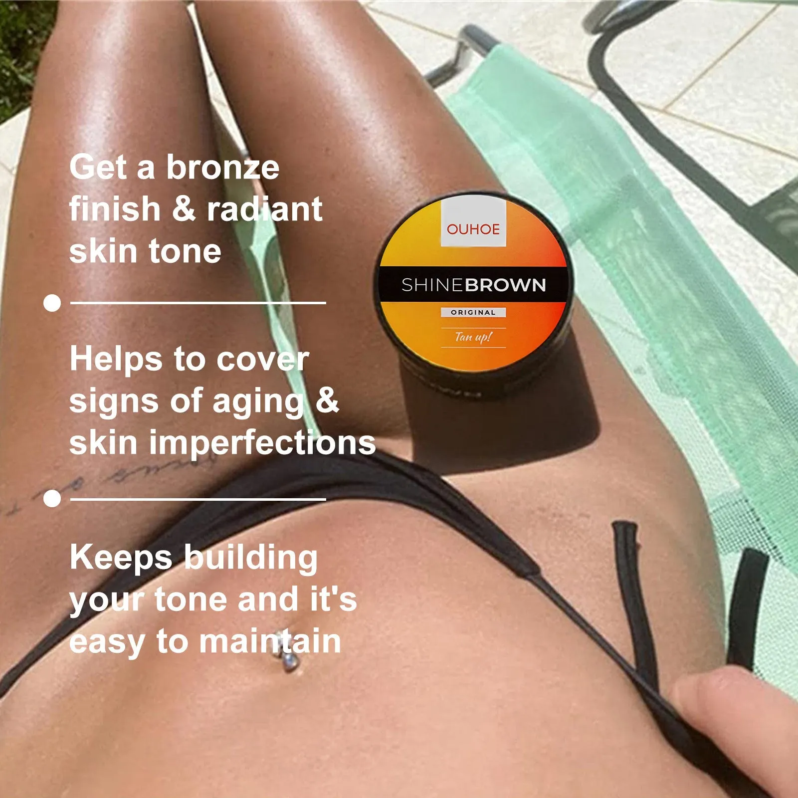 Tanning cream and aloe vera gel after sun repair combination set in 50g or 100g sizes