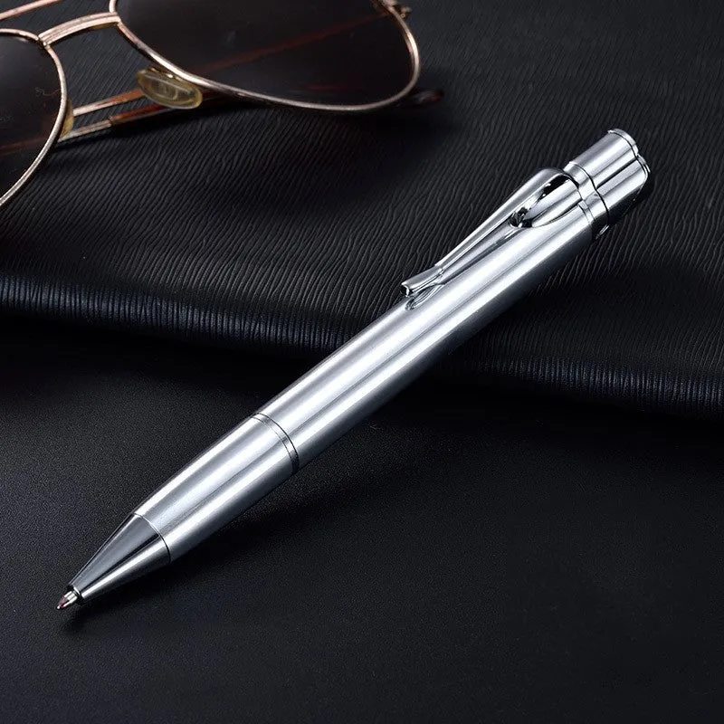 Slim metal refillable jet pen lighter with windproof flame in choice of six colours