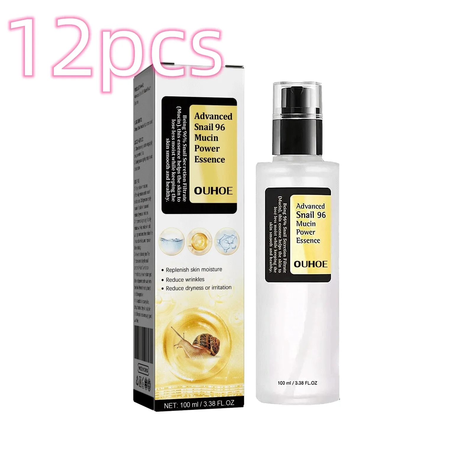 100ml bottle of snail collagen facial serum for hydrating and brightening skin