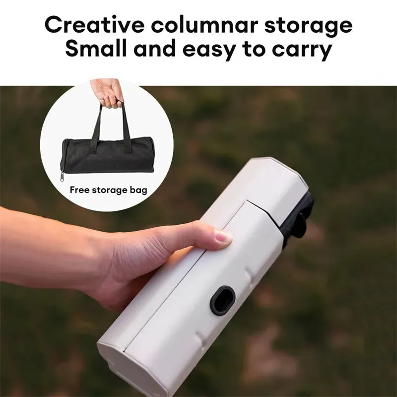 Portable folding camping gas stove 25 x 11 x 8 cm with adjustable control valve and anti-slip feet