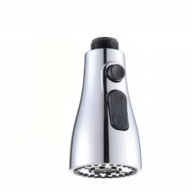 Universal pressurised kitchen faucet sprayer with rotating head and three water mode settings