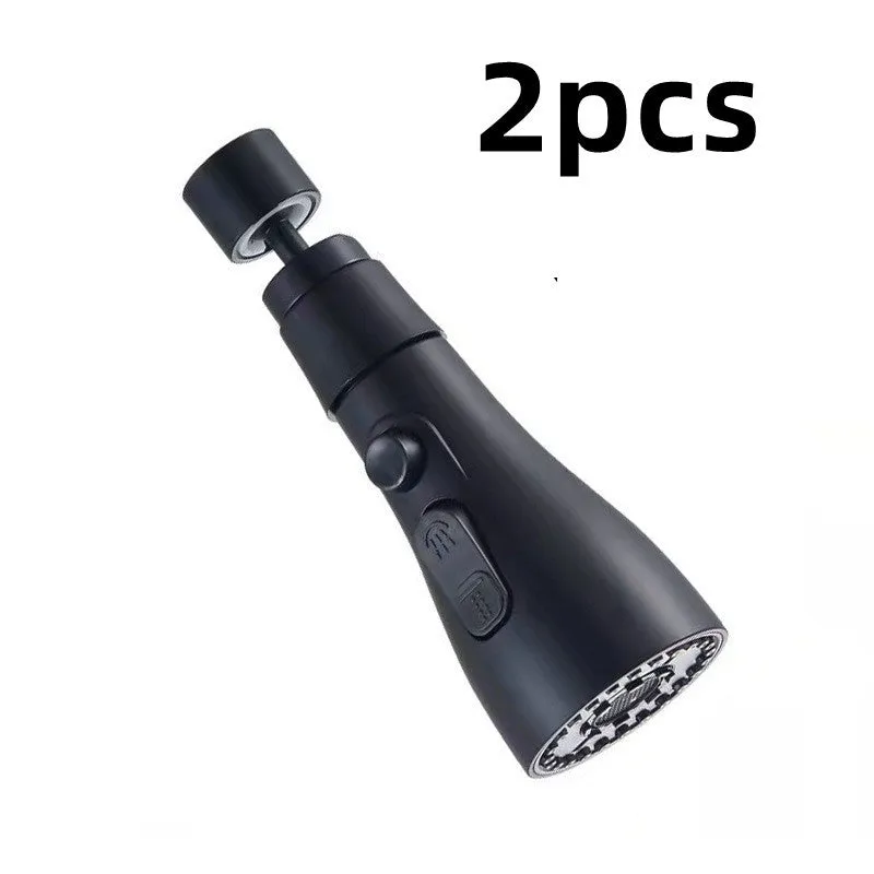 Universal pressurised kitchen faucet sprayer with rotating head and three water mode settings