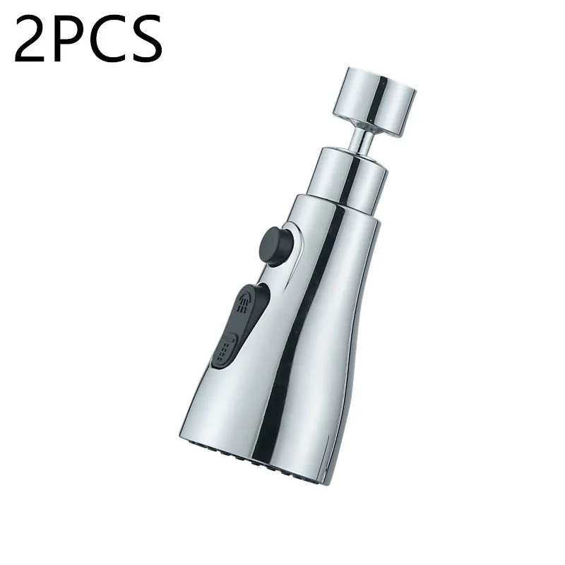Universal pressurised kitchen faucet sprayer with rotating head and three water mode settings