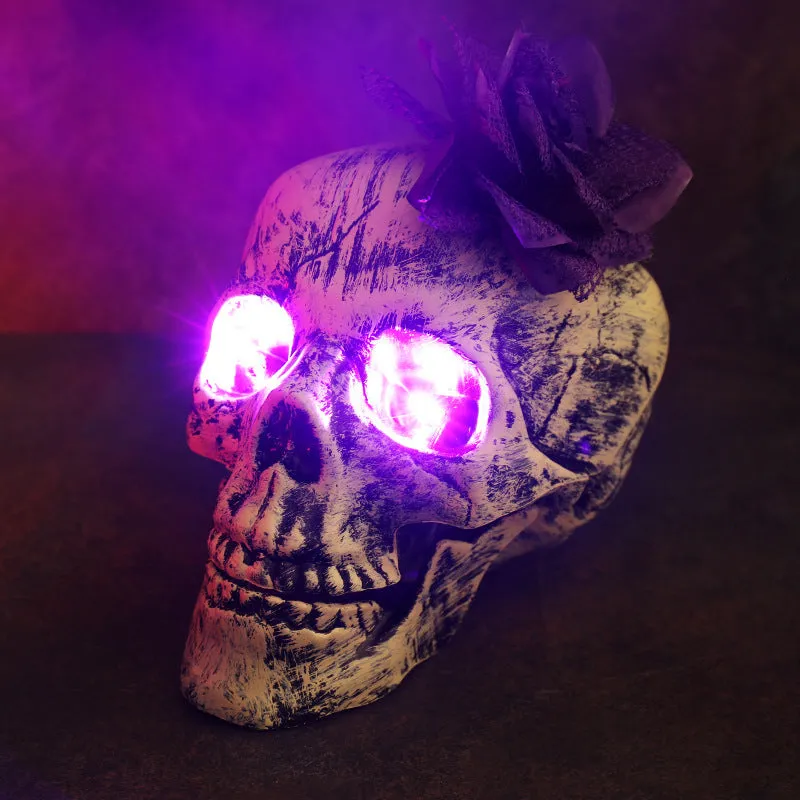PVC plastic Halloween skeleton arm hand LED light with ground stake for outdoor decoration