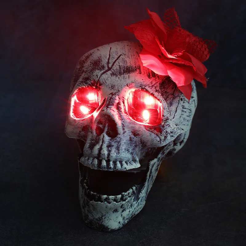 PVC plastic Halloween skeleton arm hand LED light with ground stake for outdoor decoration