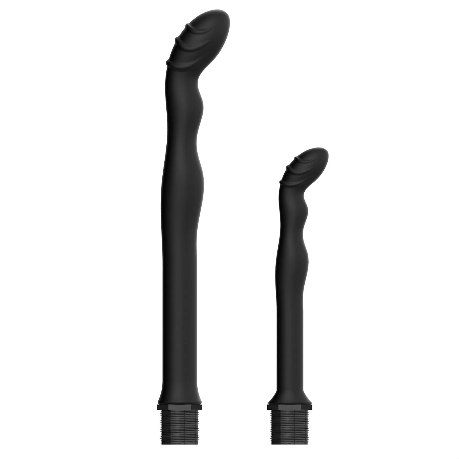 Black silicone hosepipe flusher enema for cleaning and irrigation