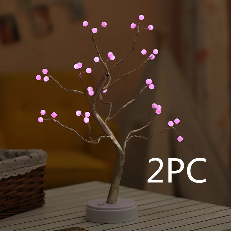 50cm tall touch-controlled LED Christmas tree light with 108 multi-colour lights on plastic and copper wire branches