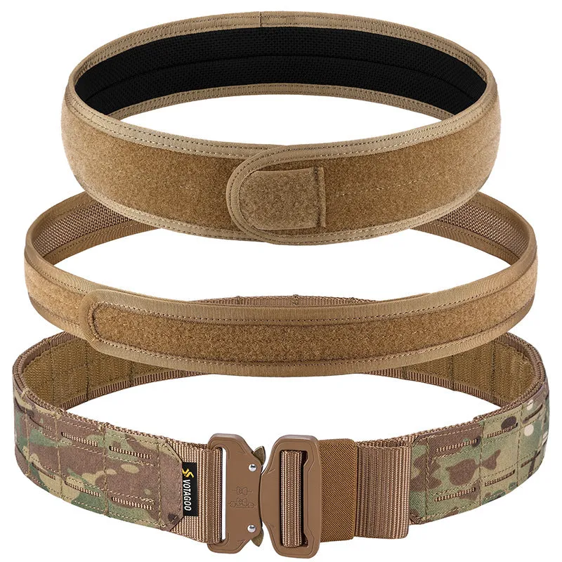 VOTAGOO 2-inch wide quick release tactical belt in nylon with automatic alloy buckle.