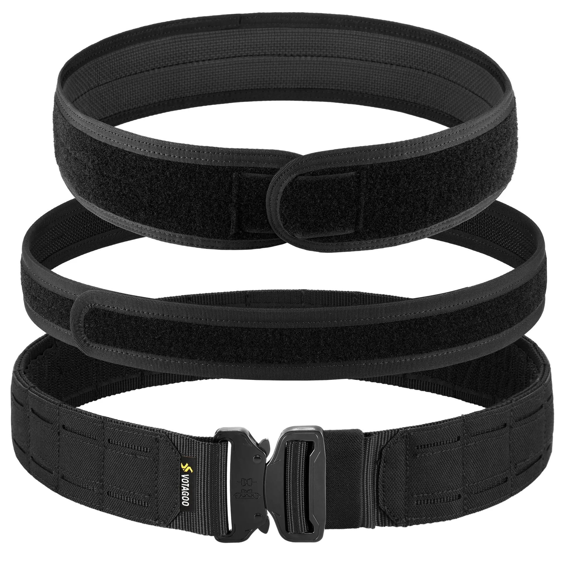 VOTAGOO 2-inch wide quick release tactical belt in nylon with automatic alloy buckle.