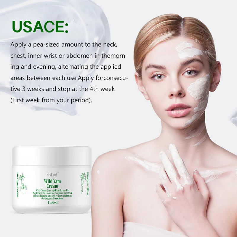 Wholesale wild yam moisturising cream 113g for face and body in a white jar