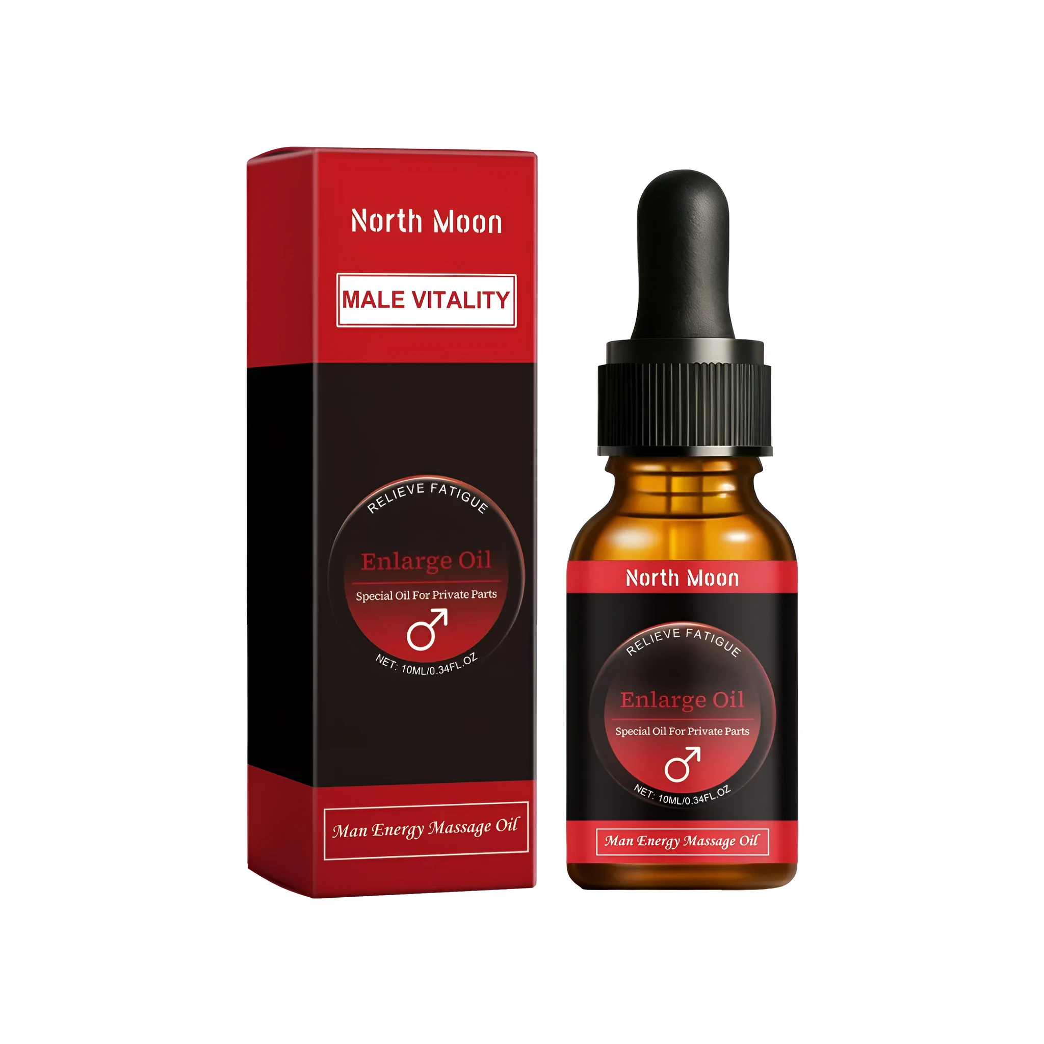 10ml bottle of male body nourishing fluid with glycerin menthol epimedium and ginger root extract