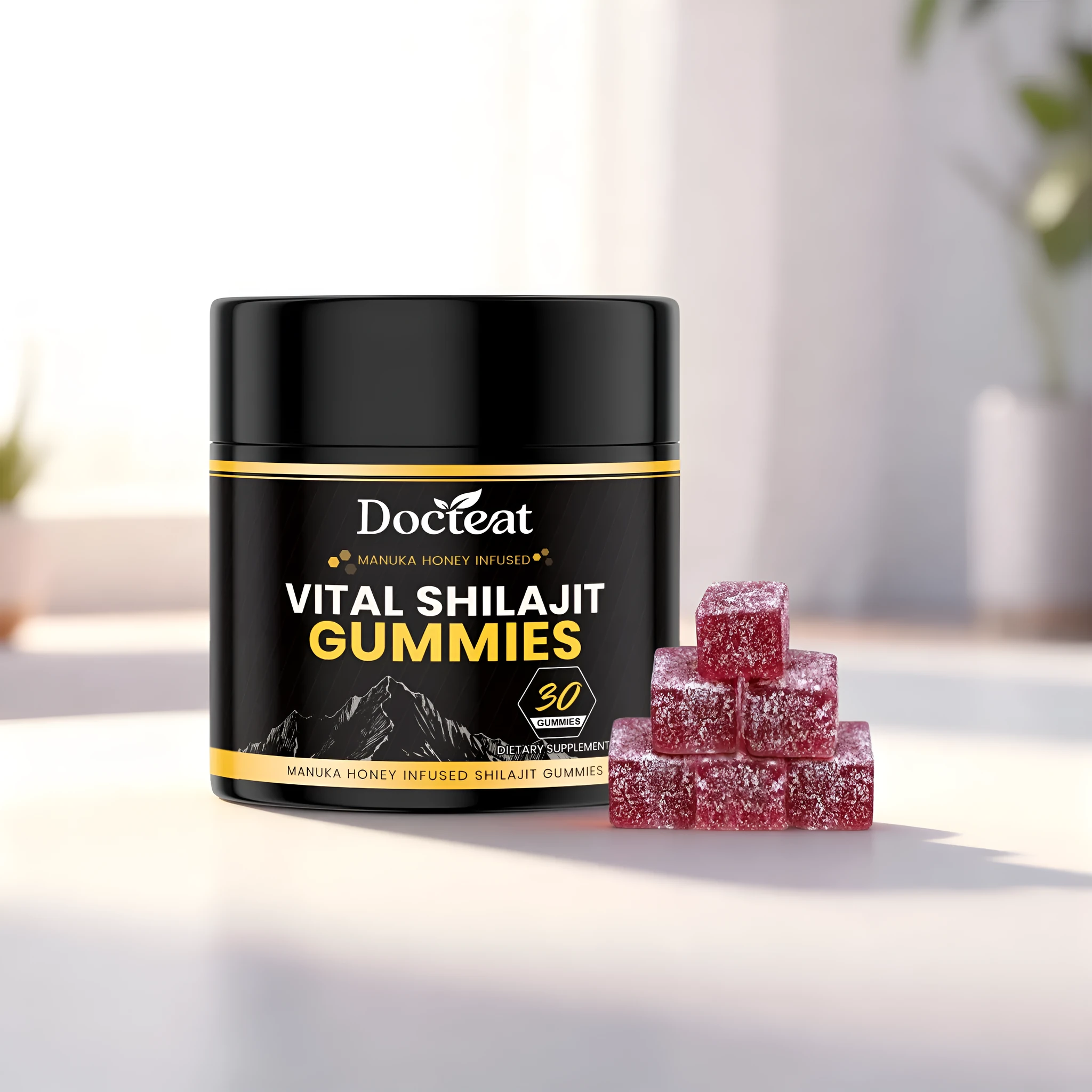 Xilaizhi Soft Candy 30 gummies container with Shilajit and Ashwagandha extracts
