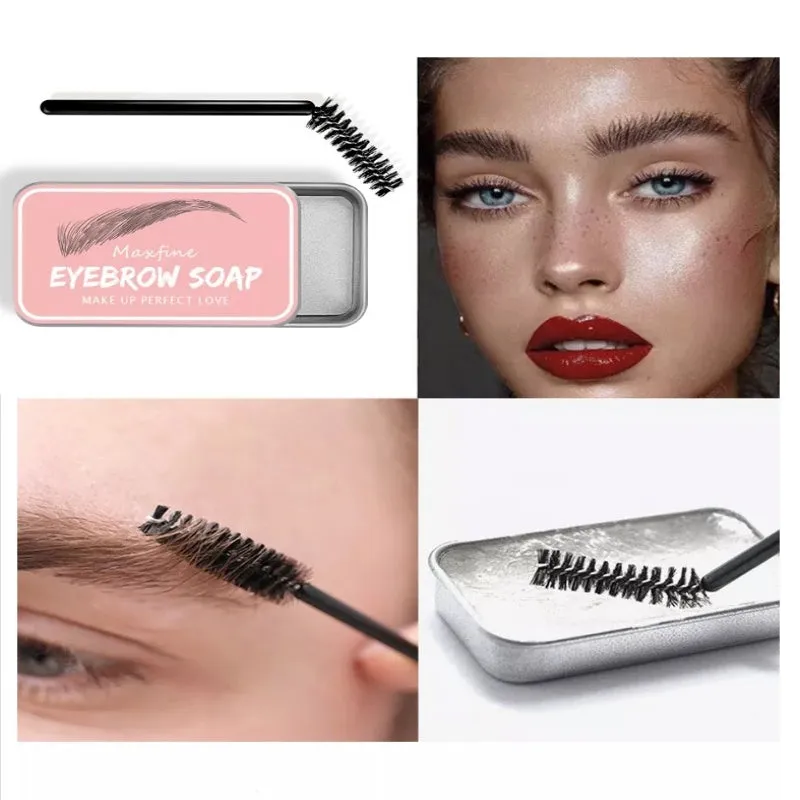 10g eyebrow cream pot and an eyebrow brush for brow shaping and colour application