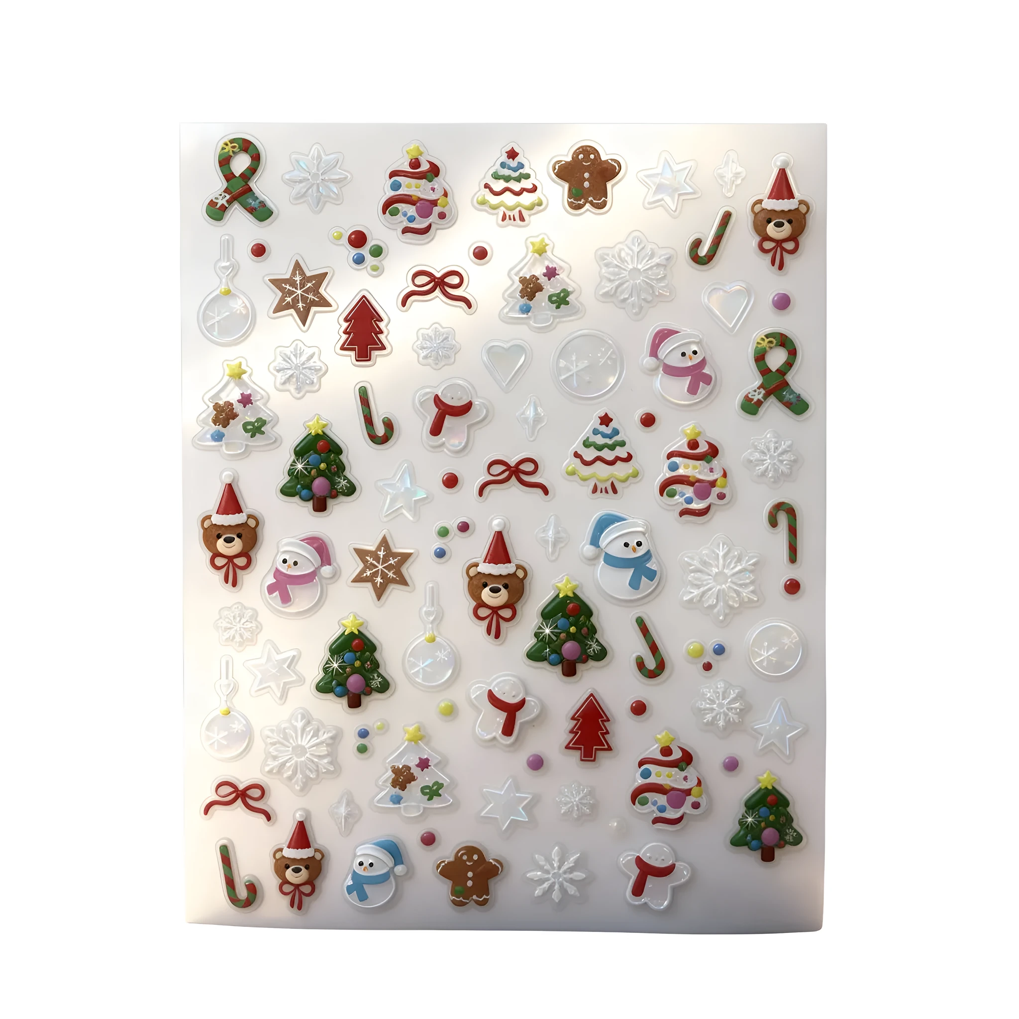 Christmas nail sticker with UV ink festive design on nail