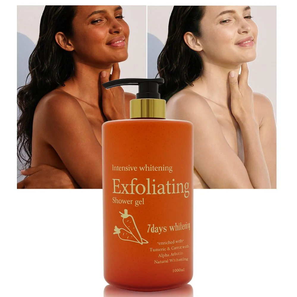 7 Days Exfoliating Body Wash Whitening Shower Gel 1000ml Original formula bottle