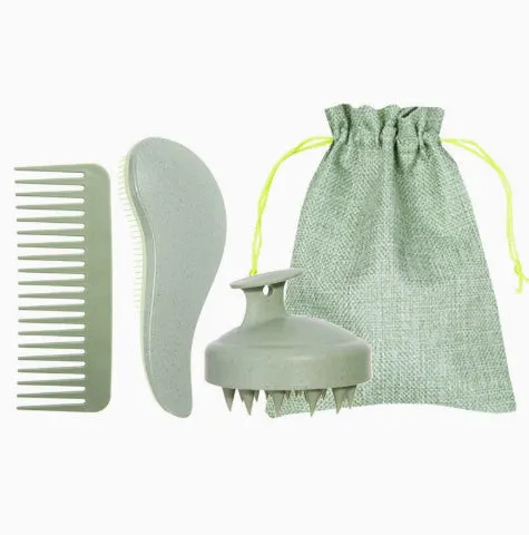 Multi-functional wheat straw shower head massage and cleaning brush in beige colour, 10-15 cm size
