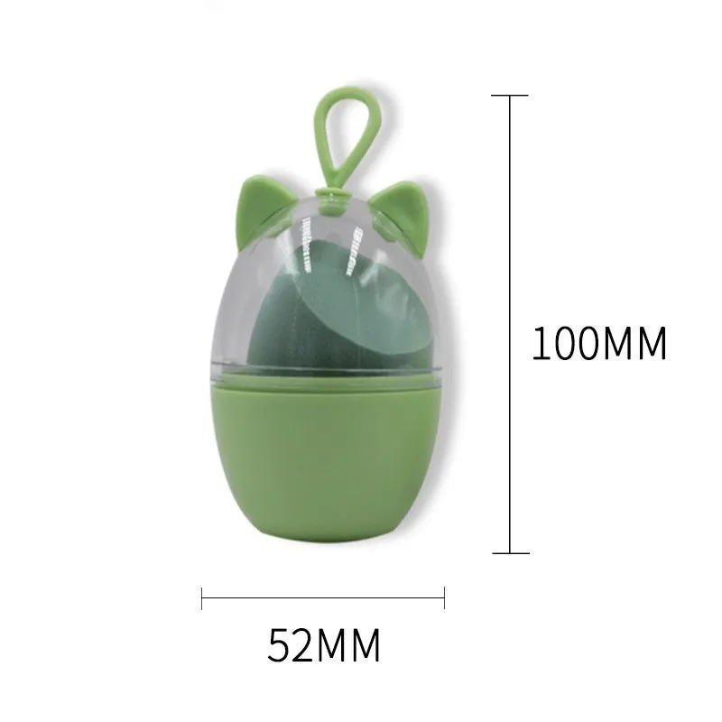 Non-latex dual-use water drop beveled makeup sponge in coral teardrop colour for foundation blending