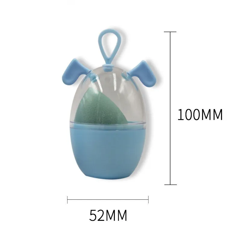 Non-latex dual-use water drop beveled makeup sponge in coral teardrop colour for foundation blending