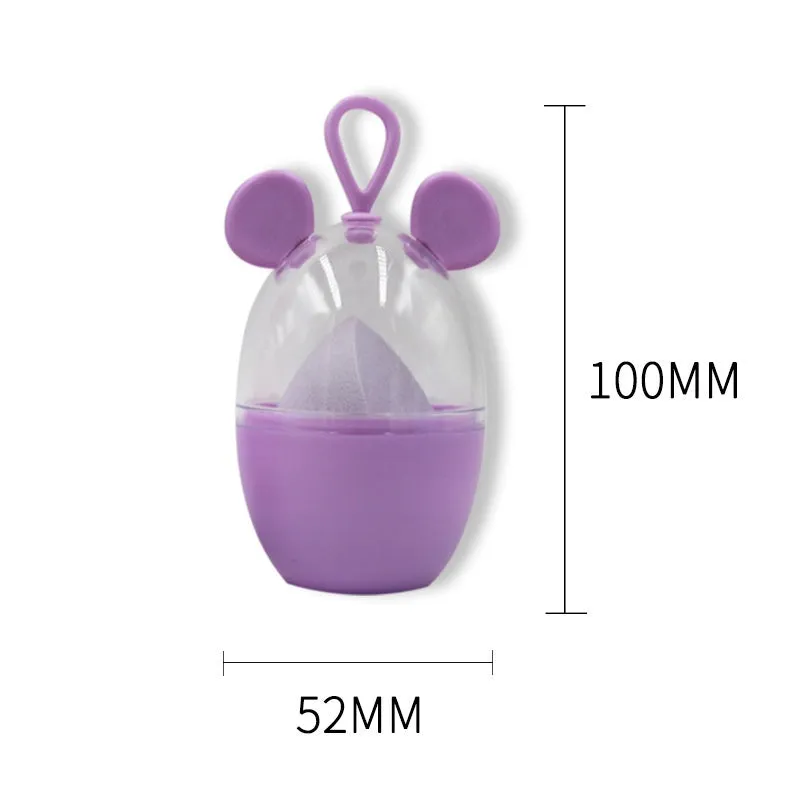 Non-latex dual-use water drop beveled makeup sponge in coral teardrop colour for foundation blending
