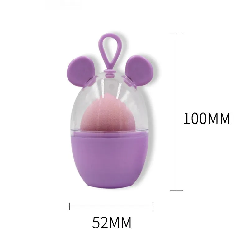 Non-latex dual-use water drop beveled makeup sponge in coral teardrop colour for foundation blending