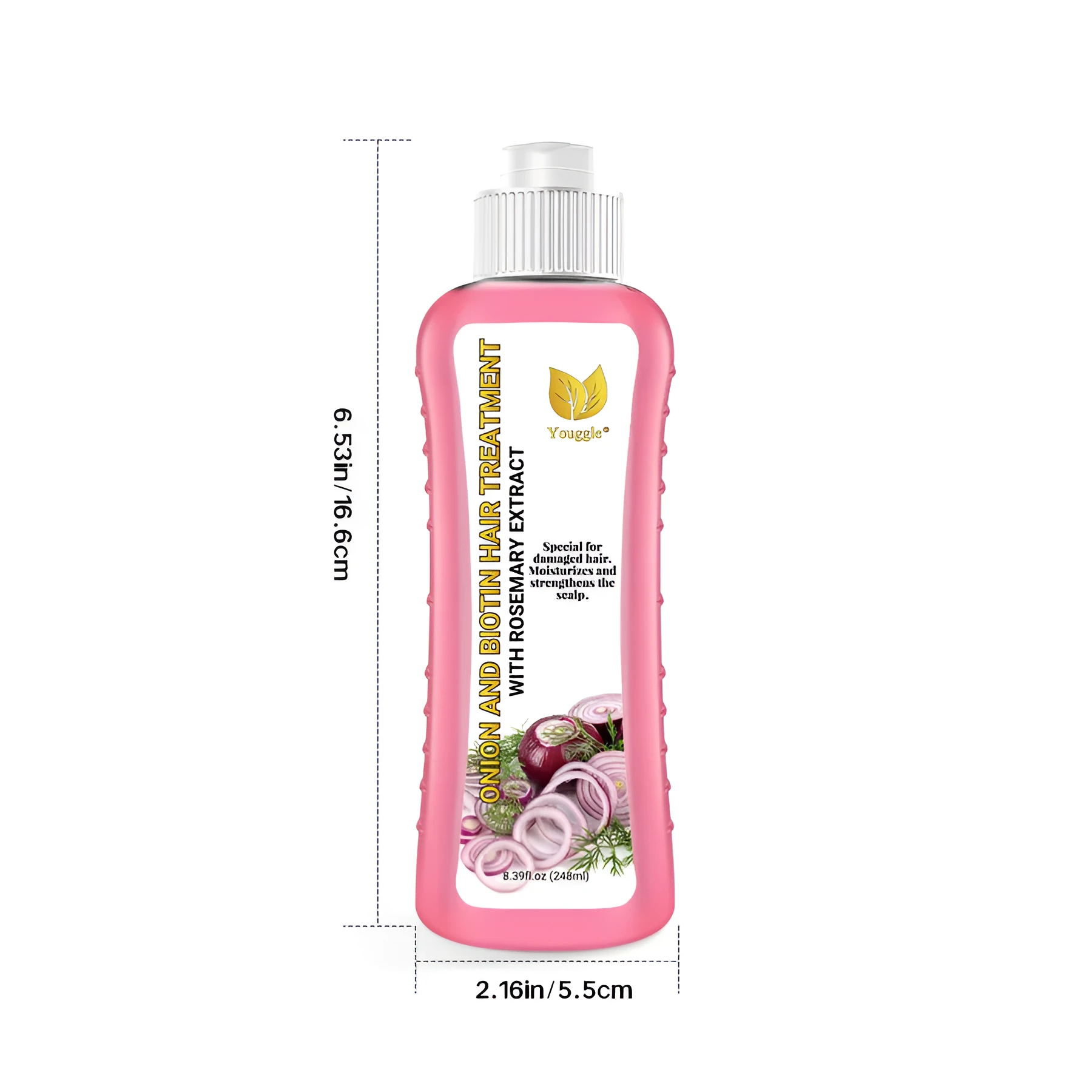 Private label anti-hair loss red onion biotin conditioner 248ml bottle for hair strengthening and regrowth