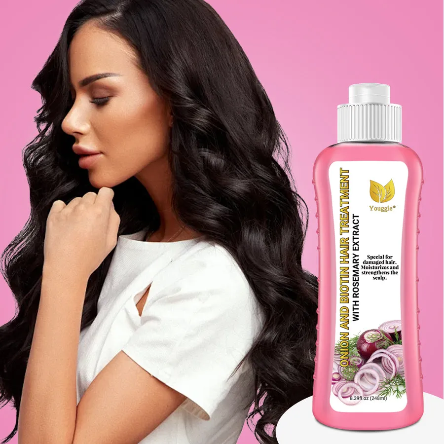 Private label anti-hair loss red onion biotin conditioner 248ml bottle for hair strengthening and regrowth