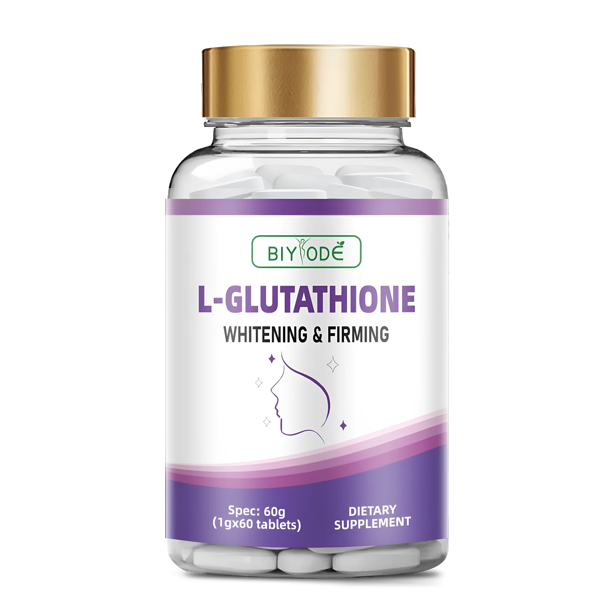 Biyode L-Glutathione tablets 60 tablets bottle original flavour skin whitening supplement